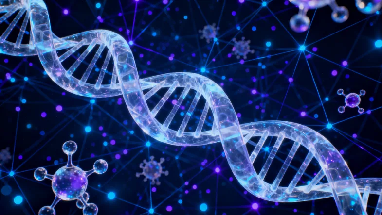 脑胶质瘤分子分型核心基因示意图