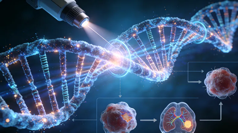 胃癌相关基因作用机制示意图