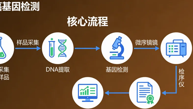 基因检测指导肺癌靶向治疗路径示意图