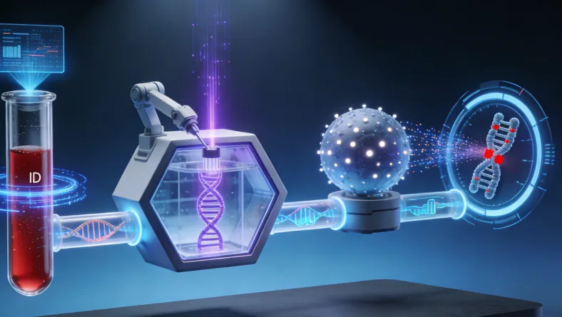 基因检测实验室工作场景