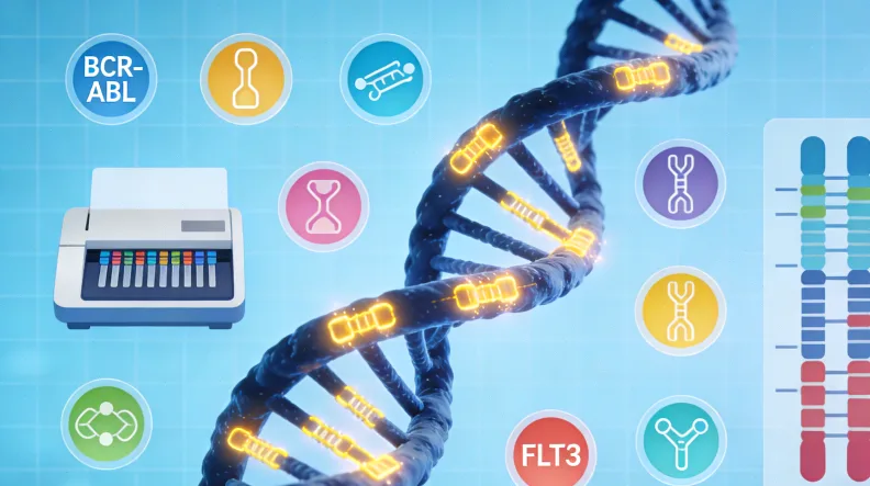 常见血液肿瘤与相关基因突变关系图