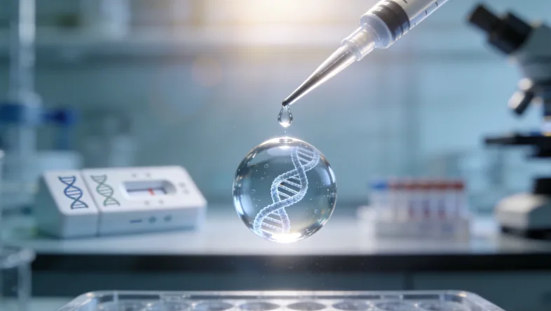 基因测序实验室工作场景