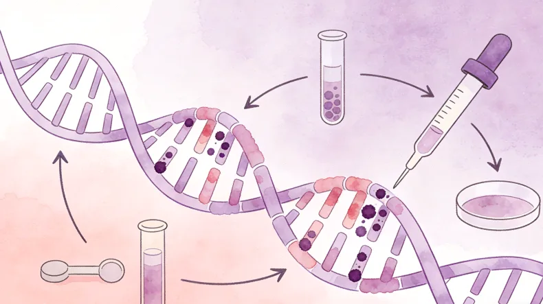 实验室人员进行基因测序操作特写