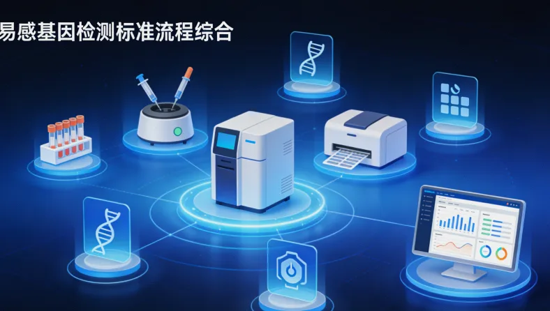 高科技基因测序实验室内部工作画面