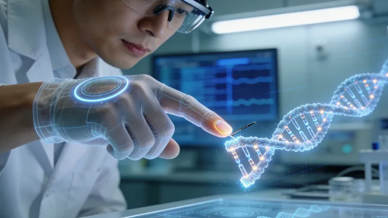 基因测序实验室工作场景