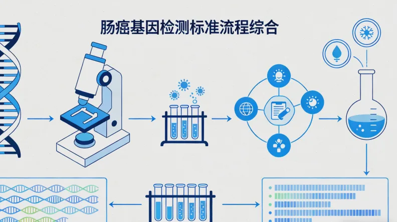 结直肠癌基因检测核心流程示意图