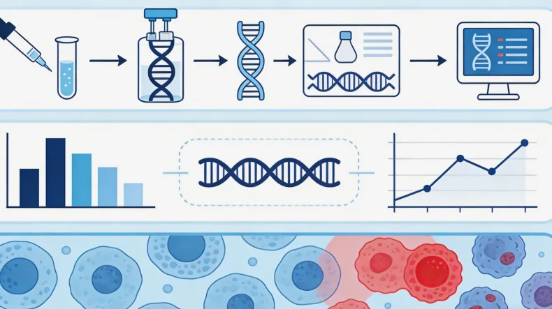 脑胶质瘤基因检测核心流程示意图