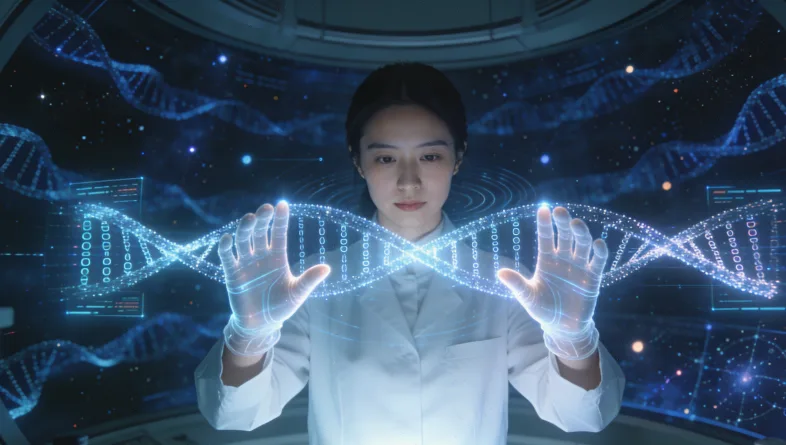 宫颈癌基因检测采样示意图