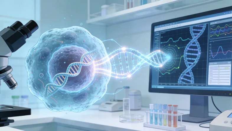 肺癌基因检测核心流程示意图