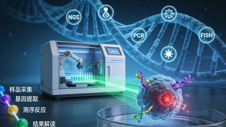 组织活检与血液检测（液体活检）两种方式对比图