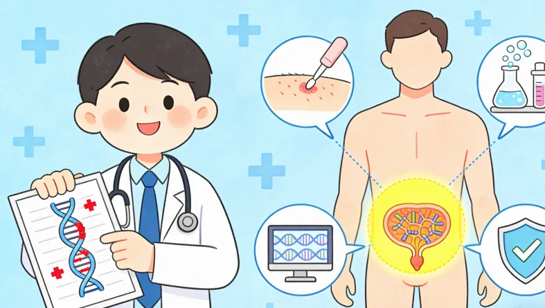 前列腺癌基因检测流程示意图