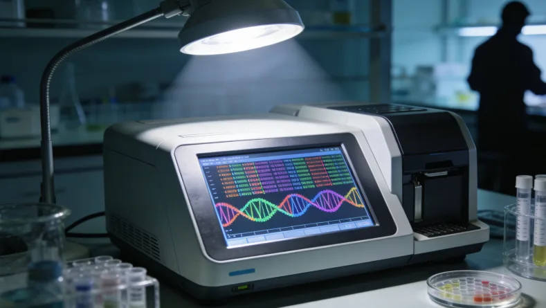 无创血液样本采集过程特写