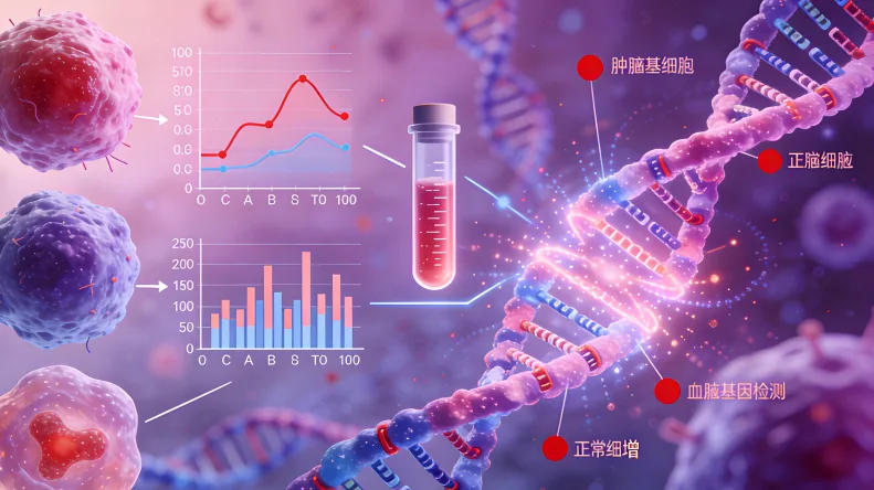 肿瘤组织切片与血液样本对比图