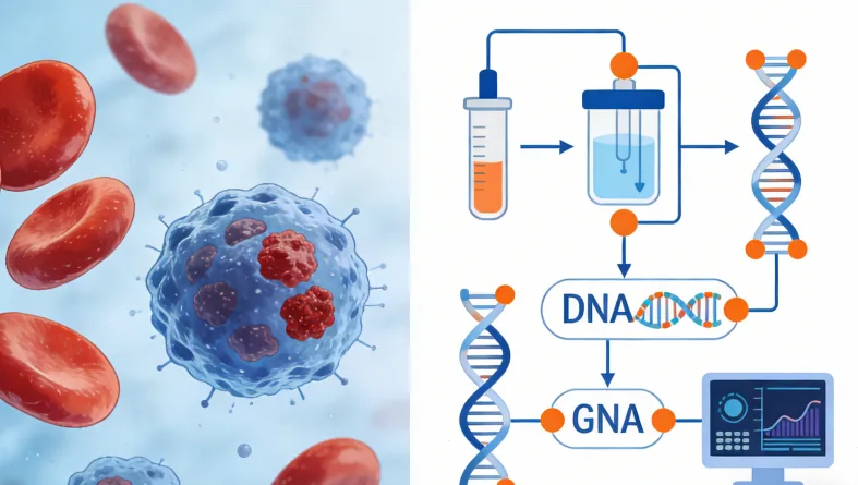 肿瘤组织切片与血液样本对比图