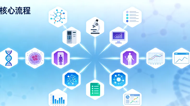 脑膜瘤基因检测核心流程示意图