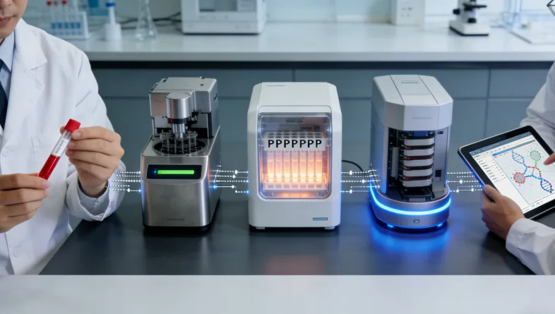 基因检测实验室工作场景