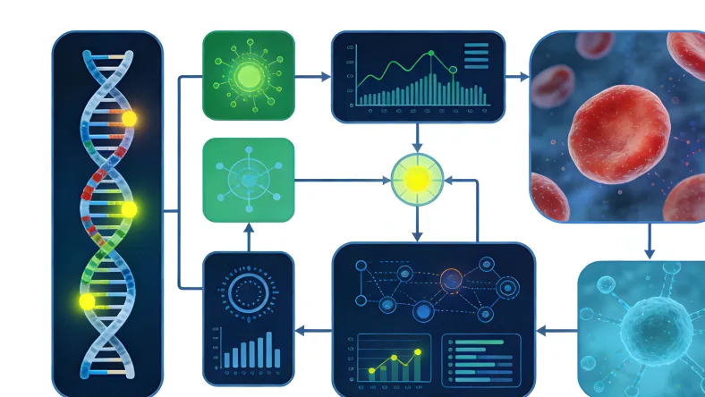 肺癌基因检测核心流程示意图