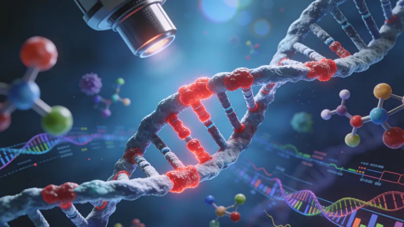 专业基因检测实验室内部工作场景