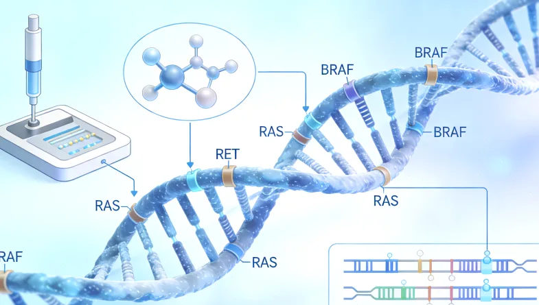 肺癌基因检测核心流程示意图