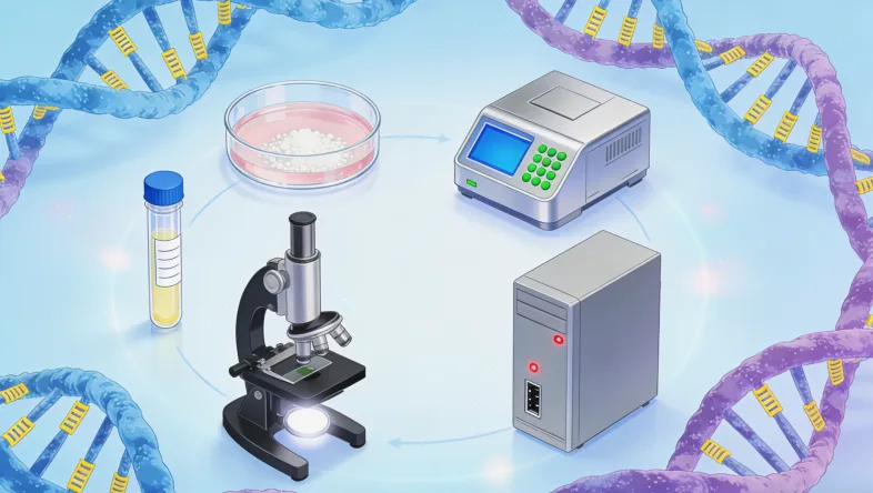 肝癌基因检测全流程示意图
