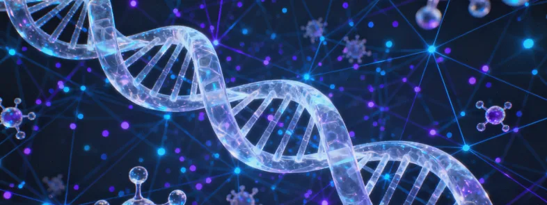 一位女性在药房柜台前对比两种不同的叶酸产品，表情疑惑。