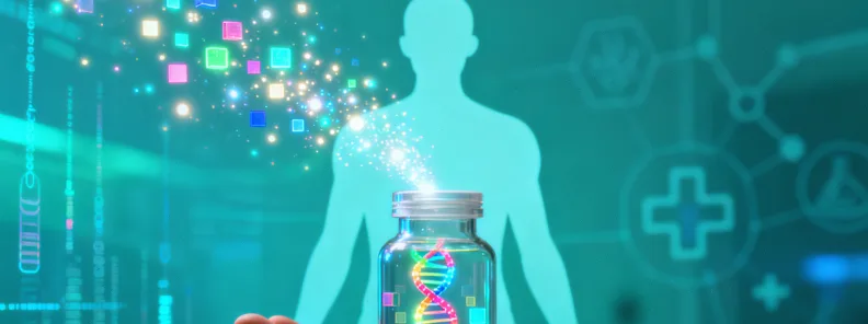 祖源分析报告示例图，显示百分比饼图