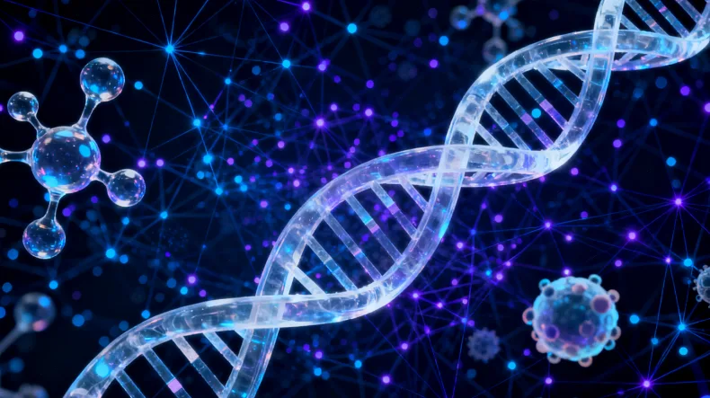 医生手指向一份显示维生素D水平的血液检测报告单