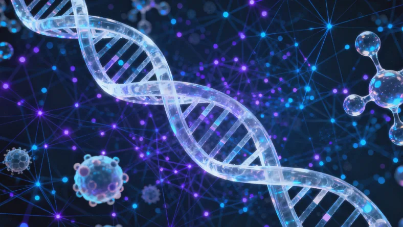 大脑神经元连接网络的动态示意图