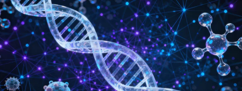 医生在查看脑脊液样本与检测报告