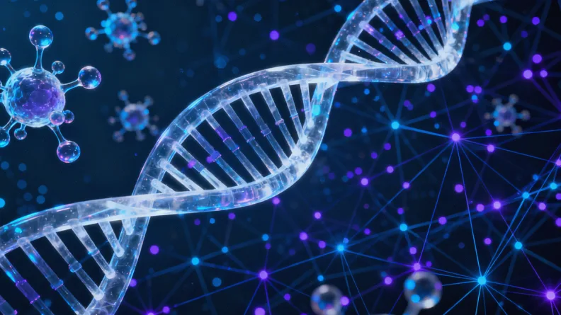 医生正在查看流感病毒基因测序报告