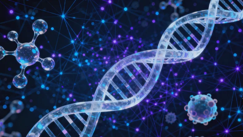 母系遗传图谱：展示基因从外婆到妈妈再到孩子的传递路径