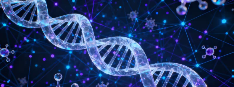 医生与患者家属在诊室沟通基因检测报告