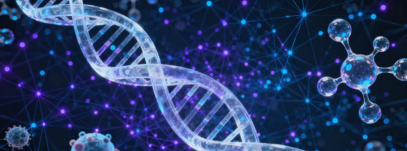 一张形象对比图：左边是“家族聚集”（同锅吃饭），右边是“遗传传递”